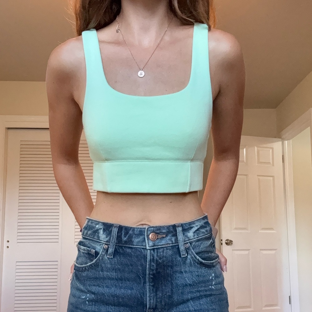 Fabletics Light Green Crop Top